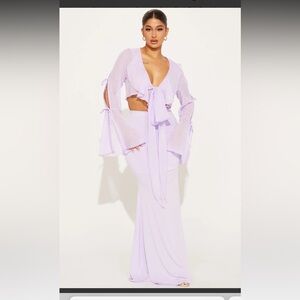 Purple skirt set